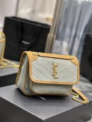 [REP 1:1] Saint Laurent Niki Mini Chain Bag In Canvas For Women 8.6in/22cm YSL