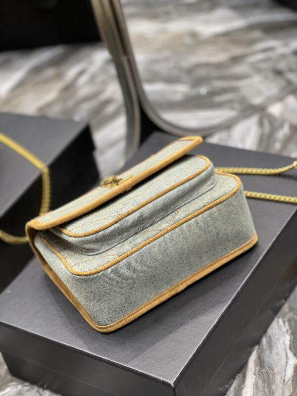 [REP 1:1] Saint Laurent Niki Mini Chain Bag In Canvas For Women 8.6in/22cm YSL