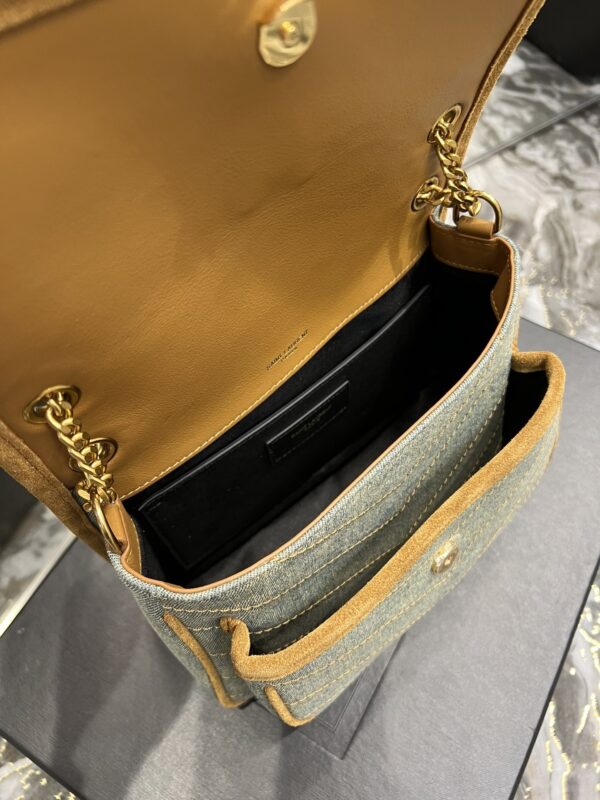 [REP 1:1] Saint Laurent Niki Mini Chain Bag In Canvas For Women 8.6in/22cm YSL