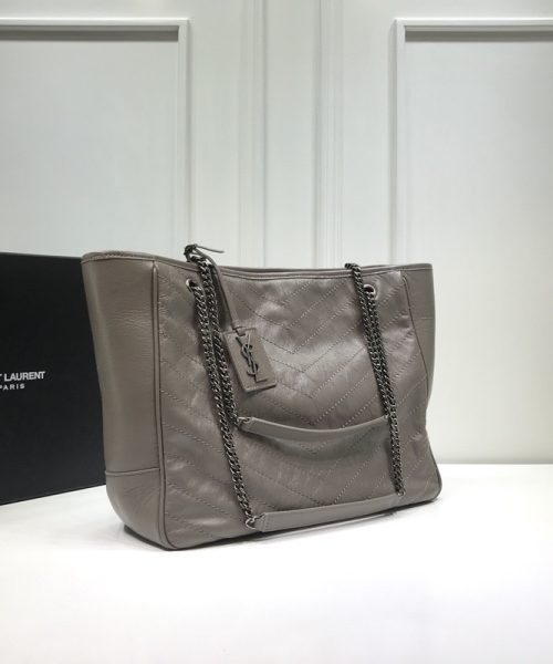 [REP 1:1] Saint Laurent Niki Shopping Bag Dark Beige For Women 13.8in/35cm YSL