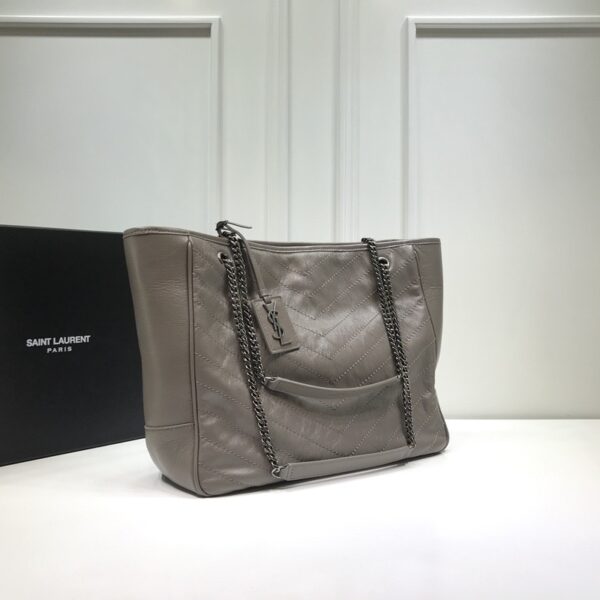 [REP 1:1] Saint Laurent Niki Shopping Bag Dark Beige For Women 13.8in/35cm YSL