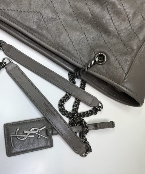 [REP 1:1] Saint Laurent Niki Shopping Bag Dark Beige For Women 13.8in/35cm YSL