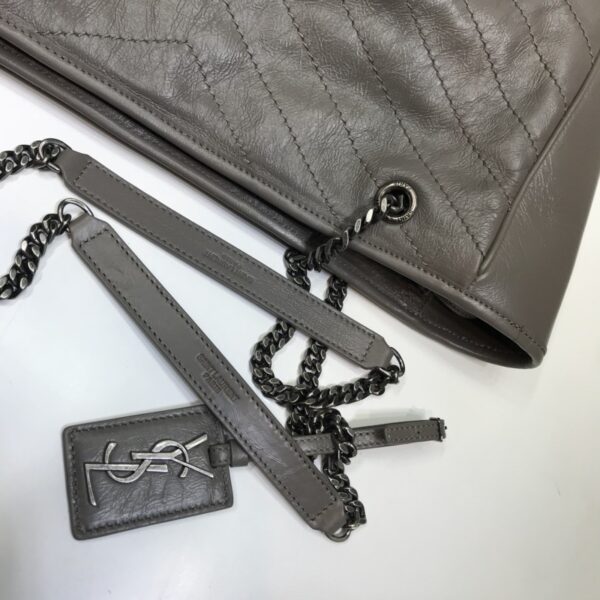 [REP 1:1] Saint Laurent Niki Shopping Bag Dark Beige For Women 13.8in/35cm YSL
