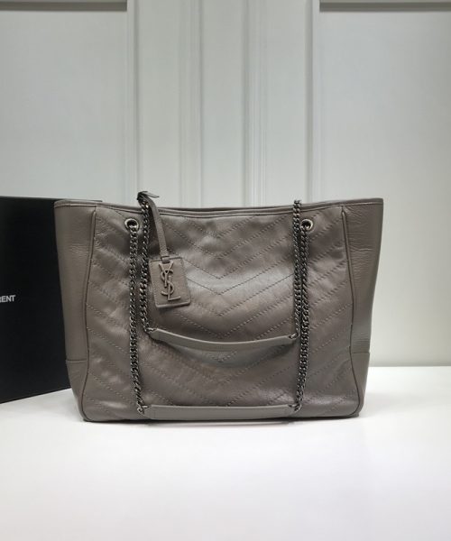 [REP 1:1] Saint Laurent Niki Shopping Bag Dark Beige For Women 13.8in/35cm YSL