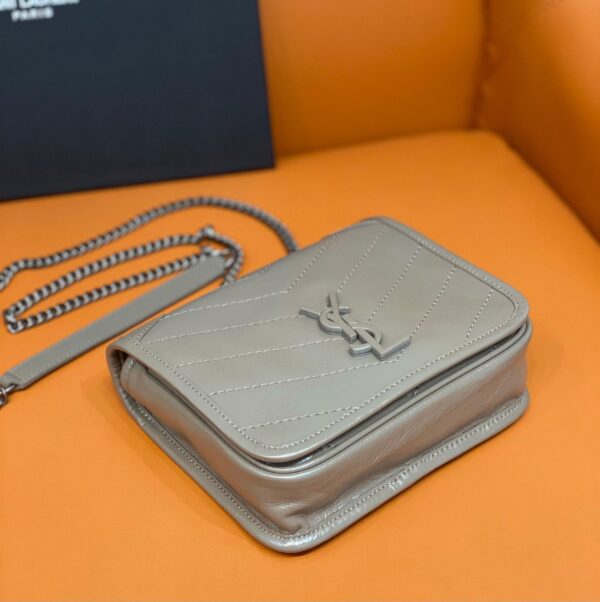 [REP 1:1] Saint Laurent Niki Wallets On Chain Beige For Women 7.5in/19cm