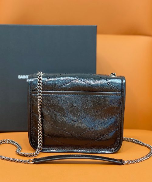 [REP 1:1] Saint Laurent Niki Wallets On Chain Black For Women 7.5in/19cm