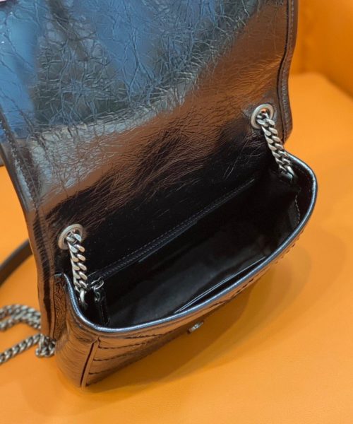 [REP 1:1] Saint Laurent Niki Wallets On Chain Black For Women 7.5in/19cm