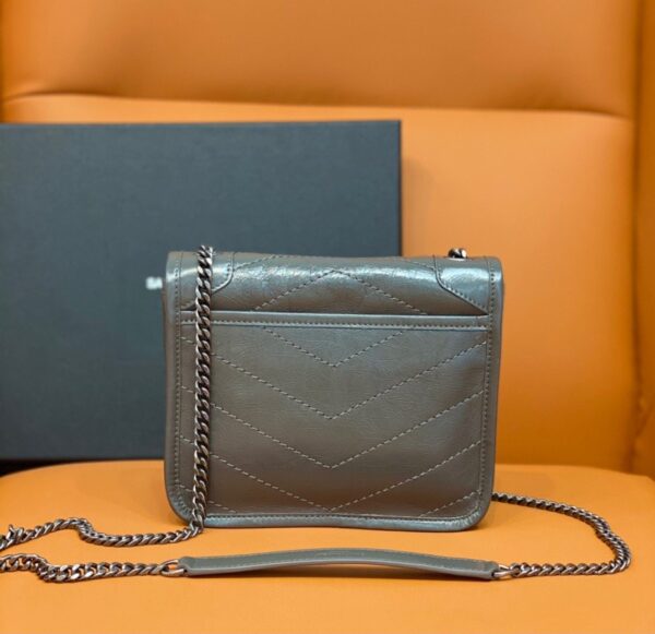 [REP 1:1] Saint Laurent Niki Wallets On Chain Storm For Women 7.5in/19cm