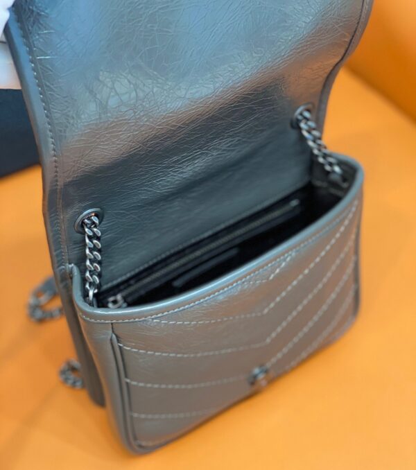 [REP 1:1] Saint Laurent Niki Wallets On Chain Storm For Women 7.5in/19cm