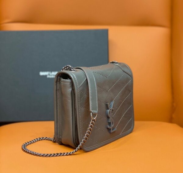 [REP 1:1] Saint Laurent Niki Wallets On Chain Storm For Women 7.5in/19cm