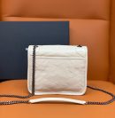 [REP 1:1] Saint Laurent Niki Wallets On Chain White For Women 7.5in/19cm