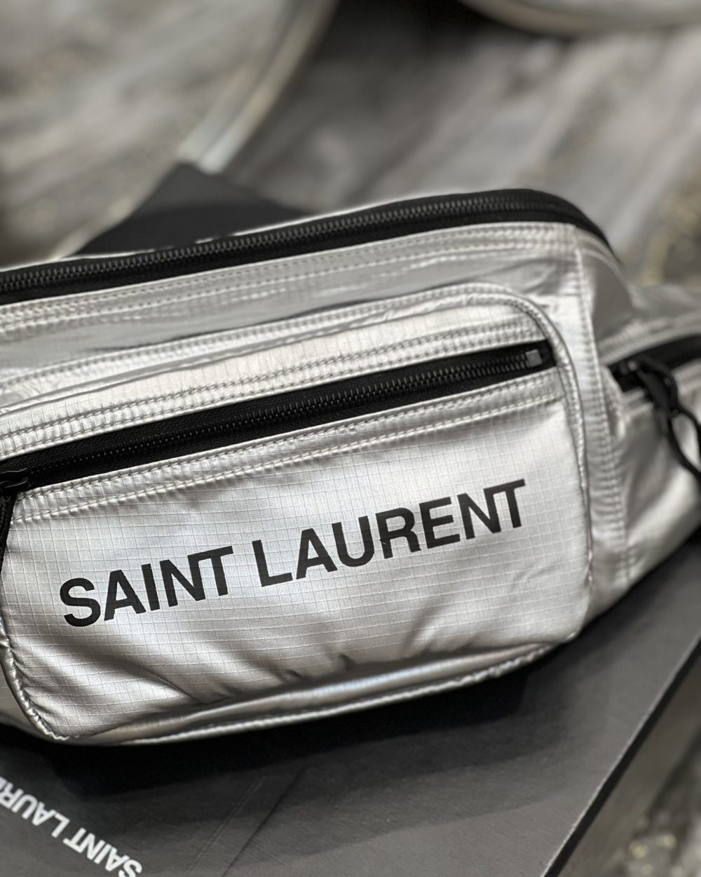 [REP 1:1] Saint Laurent Nuxx Crossbody Bag Sliver For Women, Women's Bags 9.8in/25cm YSL