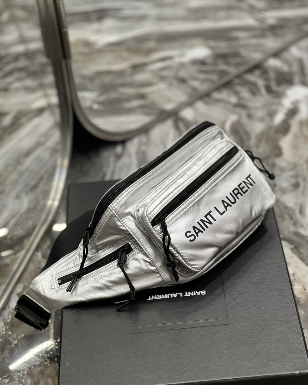 [REP 1:1] Saint Laurent Nuxx Crossbody Bag Sliver For Women, Women's Bags 9.8in/25cm YSL