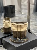 [REP 1:1] Saint Laurent Oe Mini Bucket Chevrons Brown For Women, Women's Bags 7.5in/19cm YSL‎ 70163129XA79587
