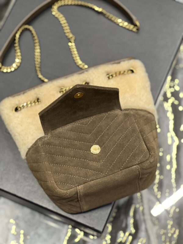 [REP 1:1] Saint Laurent Oe Mini Bucket Chevrons Brown For Women, Women's Bags 7.5in/19cm YSL‎ 70163129XA79587