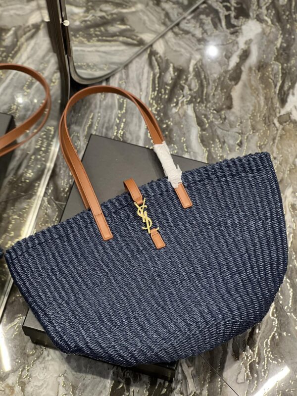 [REP 1:1] Saint Laurent Panier Big Bag Blue For Women, Women's Bags 21.7in/55cm YSL
