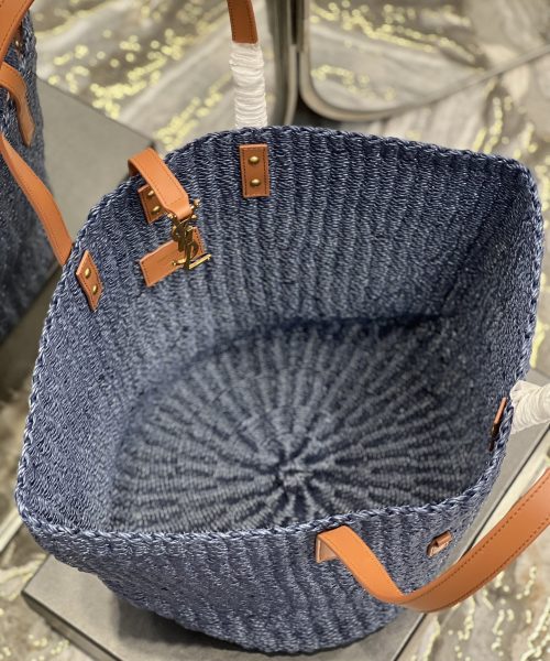 [REP 1:1] Saint Laurent Panier Big Bag Blue For Women, Women's Bags 21.7in/55cm YSL