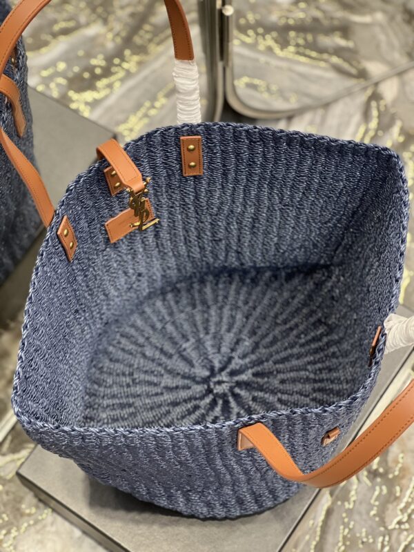 [REP 1:1] Saint Laurent Panier Big Bag Blue For Women, Women's Bags 21.7in/55cm YSL