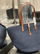 [REP 1:1] Saint Laurent Panier Big Bag Blue For Women, Women's Bags 21.7in/55cm YSL