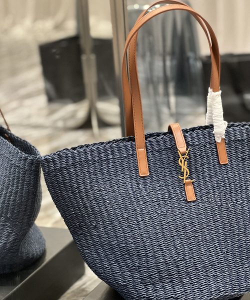[REP 1:1] Saint Laurent Panier Big Bag Blue For Women, Women's Bags 21.7in/55cm YSL