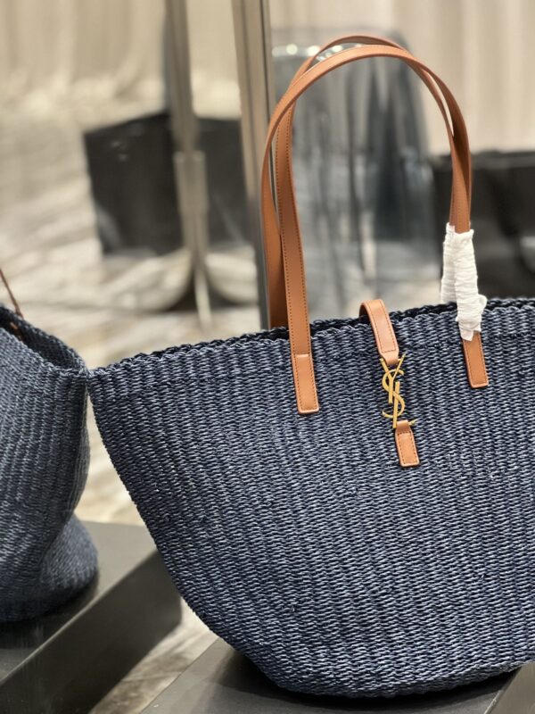 [REP 1:1] Saint Laurent Panier Big Bag Blue For Women, Women's Bags 21.7in/55cm YSL