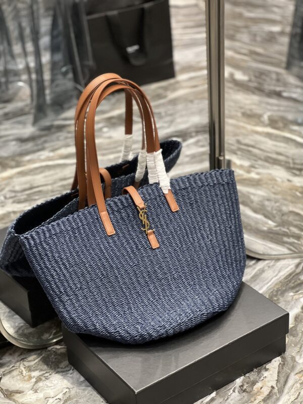 [REP 1:1] Saint Laurent Panier Big Bag Blue For Women, Women's Bags 21.7in/55cm YSL
