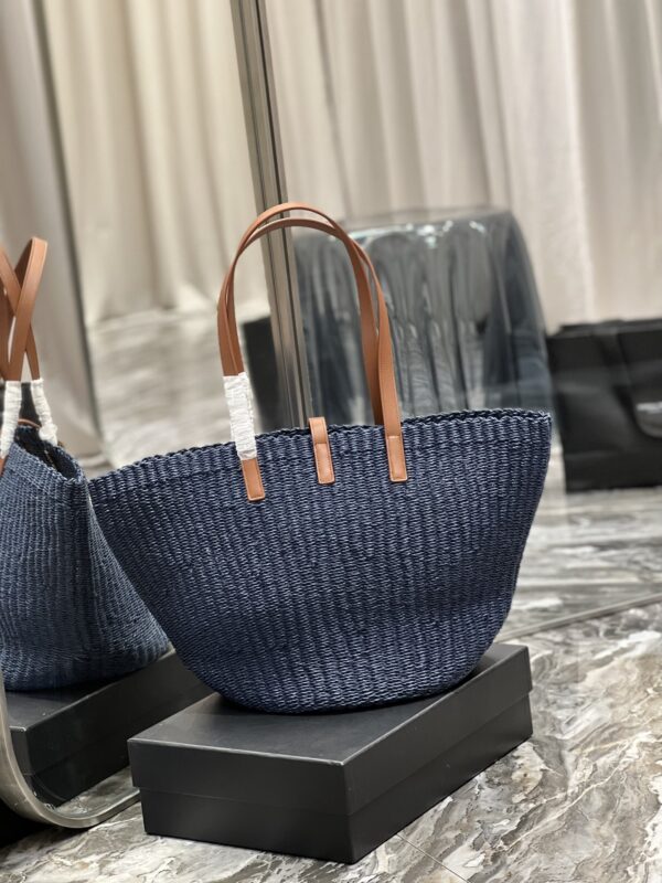 [REP 1:1] Saint Laurent Panier Big Bag Blue For Women, Women's Bags 21.7in/55cm YSL