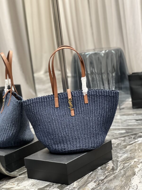 [REP 1:1] Saint Laurent Panier Big Bag Blue For Women, Women's Bags 21.7in/55cm YSL
