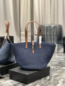 [REP 1:1] Saint Laurent Panier Big Bag Blue For Women, Women's Bags 21.7in/55cm YSL