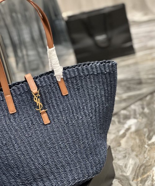 [REP 1:1] Saint Laurent Panier Big Bag Blue For Women, Women's Bags 21.7in/55cm YSL