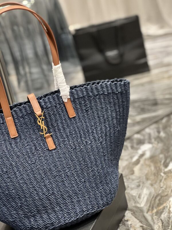 [REP 1:1] Saint Laurent Panier Big Bag Blue For Women, Women's Bags 21.7in/55cm YSL
