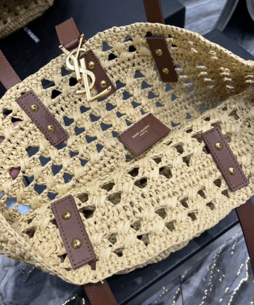 [REP 1:1] Saint Laurent Panier Medium Bag Beige For Women, Women's Bags 16.5in/42cm YSL
