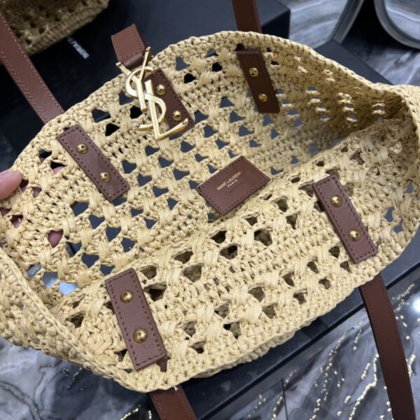 [REP 1:1] Saint Laurent Panier Medium Bag Beige For Women, Women's Bags 16.5in/42cm YSL