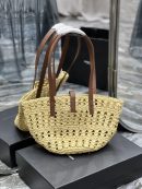 [REP 1:1] Saint Laurent Panier Medium Bag Beige For Women, Women's Bags 16.5in/42cm YSL