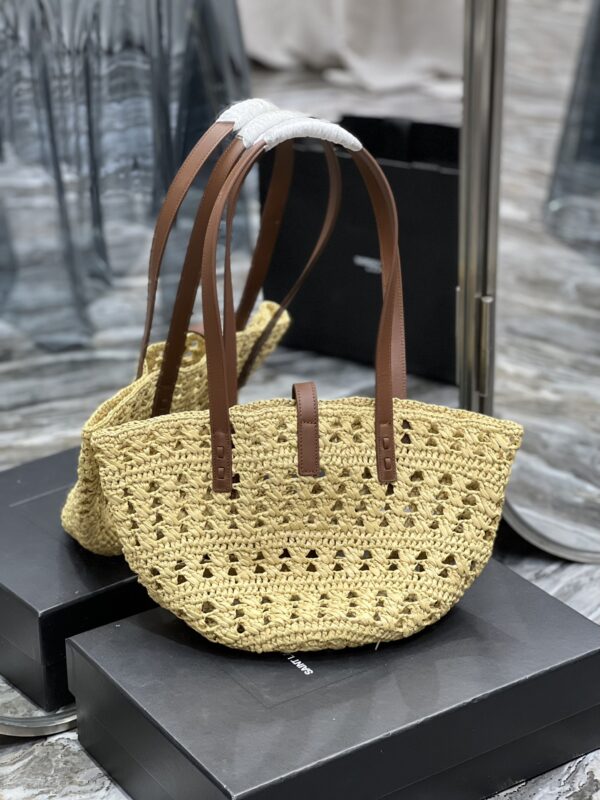 [REP 1:1] Saint Laurent Panier Medium Bag Beige For Women, Women's Bags 16.5in/42cm YSL