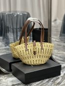 [REP 1:1] Saint Laurent Panier Medium Bag Beige For Women, Women's Bags 16.5in/42cm YSL