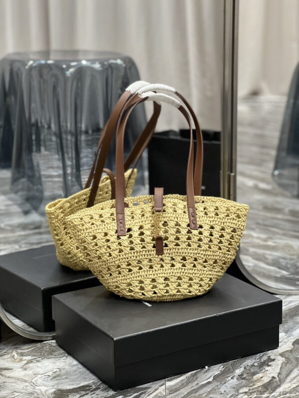 [REP 1:1] Saint Laurent Panier Medium Bag Beige For Women, Women's Bags 16.5in/42cm YSL
