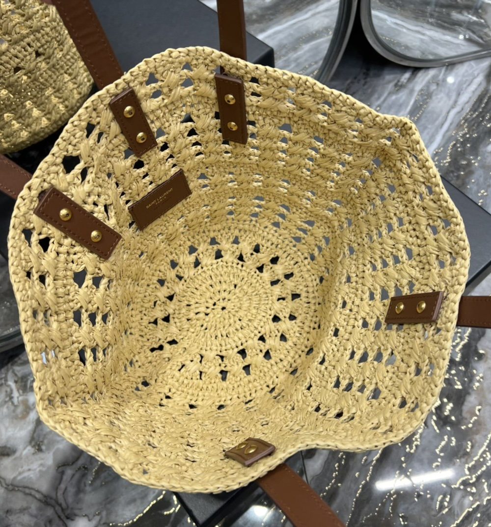 [REP 1:1] Saint Laurent Panier Medium Bag Beige For Women, Women's Bags 16.5in/42cm YSL