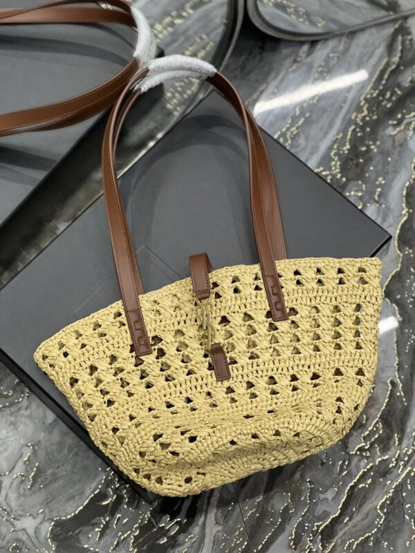 [REP 1:1] Saint Laurent Panier Medium Bag Beige For Women, Women's Bags 16.5in/42cm YSL