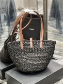 [REP 1:1] Saint Laurent Panier Medium Bag Black For Women, Women's Bags 16.5in/42cm YSL