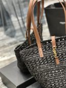 [REP 1:1] Saint Laurent Panier Medium Bag Black For Women, Women's Bags 16.5in/42cm YSL