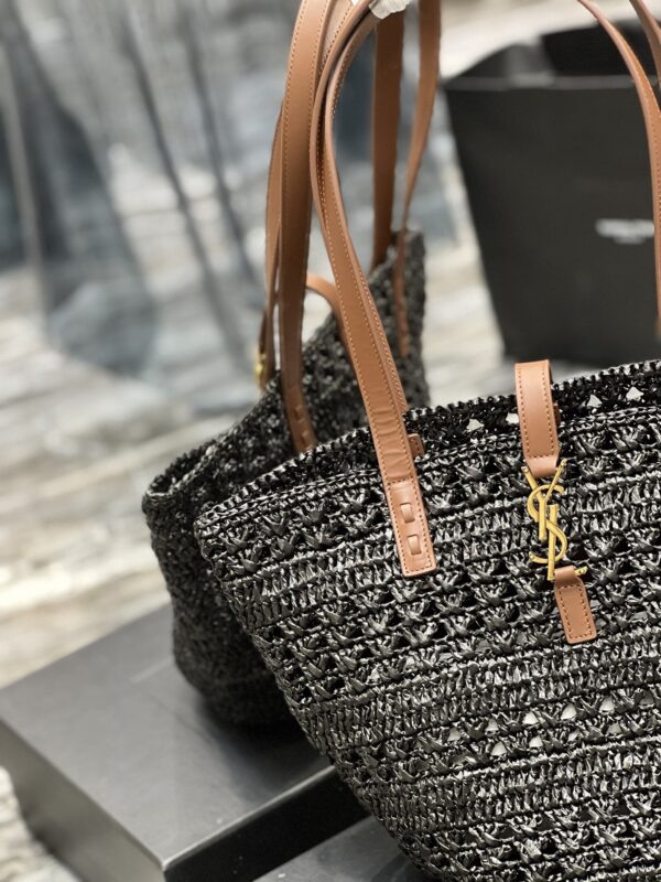 [REP 1:1] Saint Laurent Panier Medium Bag Black For Women, Women's Bags 16.5in/42cm YSL
