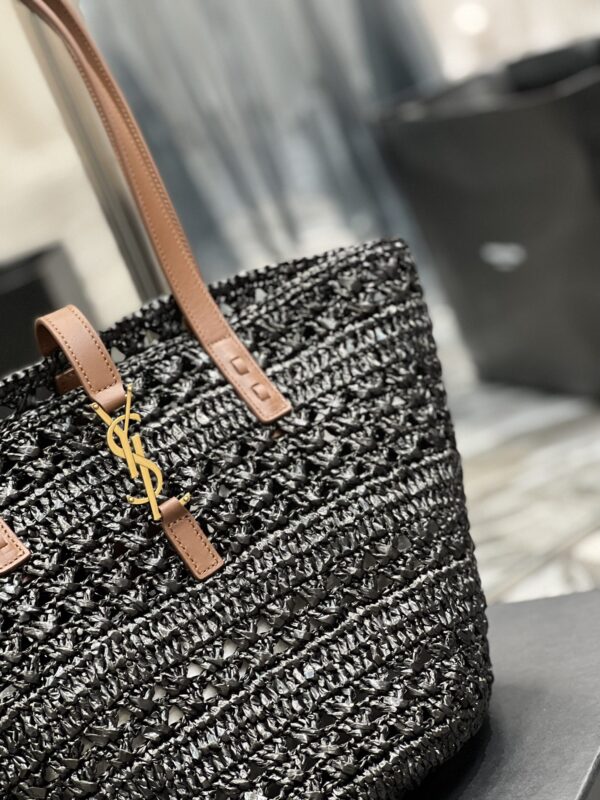 [REP 1:1] Saint Laurent Panier Medium Bag Black For Women, Women's Bags 16.5in/42cm YSL