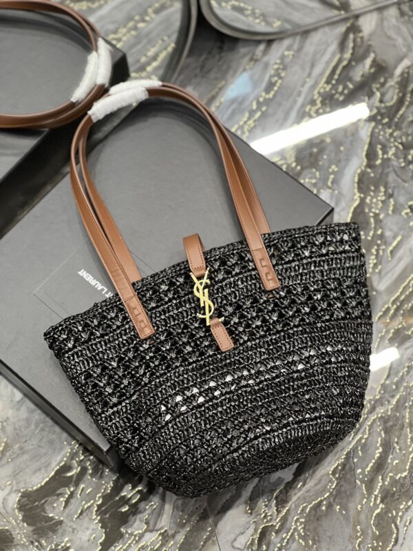 [REP 1:1] Saint Laurent Panier Medium Bag Black For Women, Women's Bags 16.5in/42cm YSL
