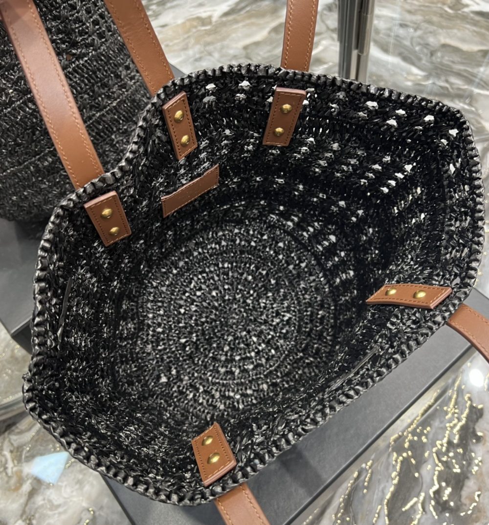 [REP 1:1] Saint Laurent Panier Medium Bag Black For Women, Women's Bags 16.5in/42cm YSL