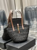 [REP 1:1] Saint Laurent Panier Medium Bag Black For Women, Women's Bags 16.5in/42cm YSL
