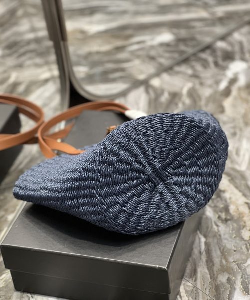 [REP 1:1] Saint Laurent Panier Medium Bag Blue For Women, Women's Bags 16.5in/42cm YSL