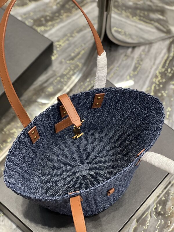 [REP 1:1] Saint Laurent Panier Medium Bag Blue For Women, Women's Bags 16.5in/42cm YSL