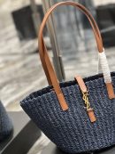 [REP 1:1] Saint Laurent Panier Medium Bag Blue For Women, Women's Bags 16.5in/42cm YSL