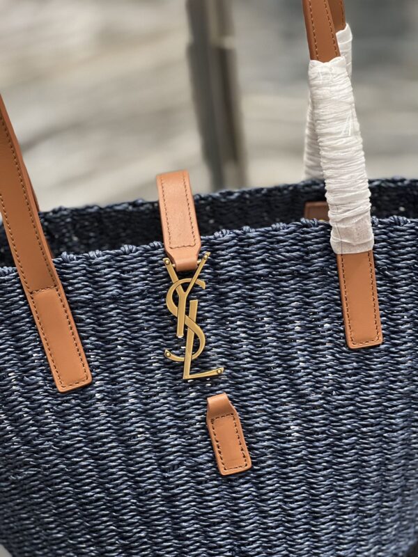 [REP 1:1] Saint Laurent Panier Medium Bag Blue For Women, Women's Bags 16.5in/42cm YSL